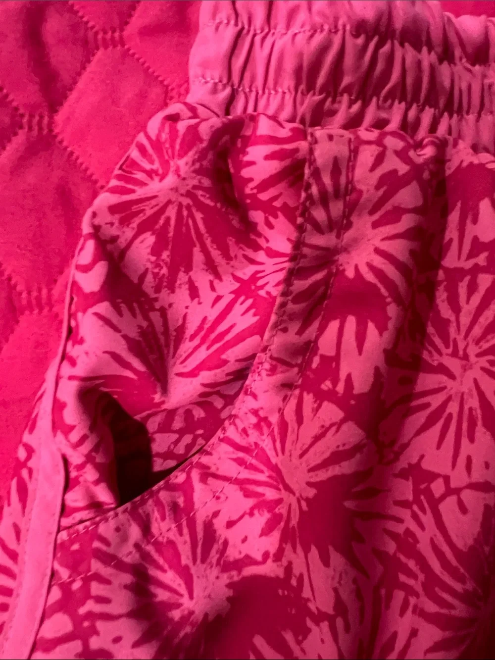 Columbia Pink Floral-Print Kids Athletic Shorts